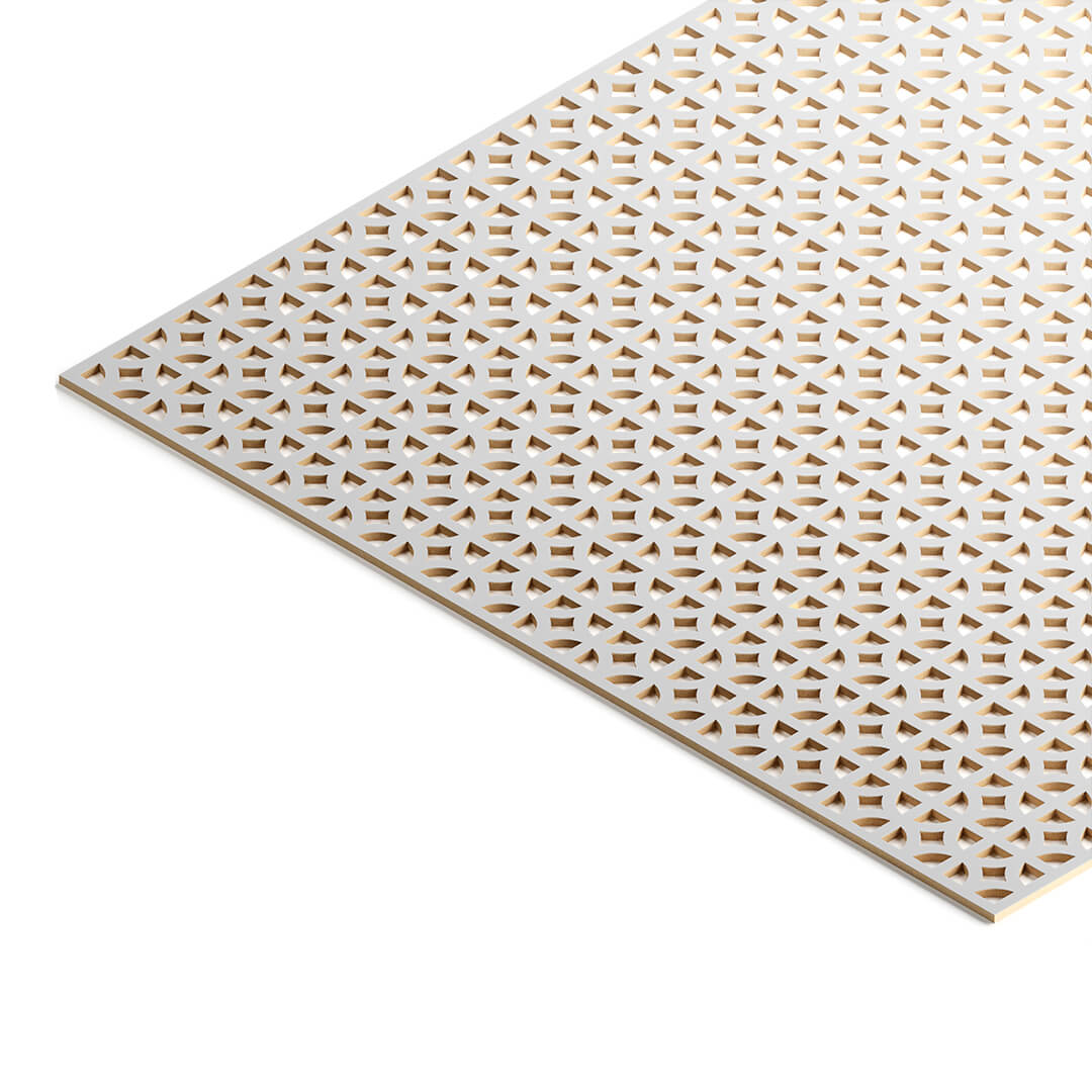 Панель декоративная перфорированная без рамки 1112х512 мм Сусанна белый STELLA (2шт) Дамаско STSR-203