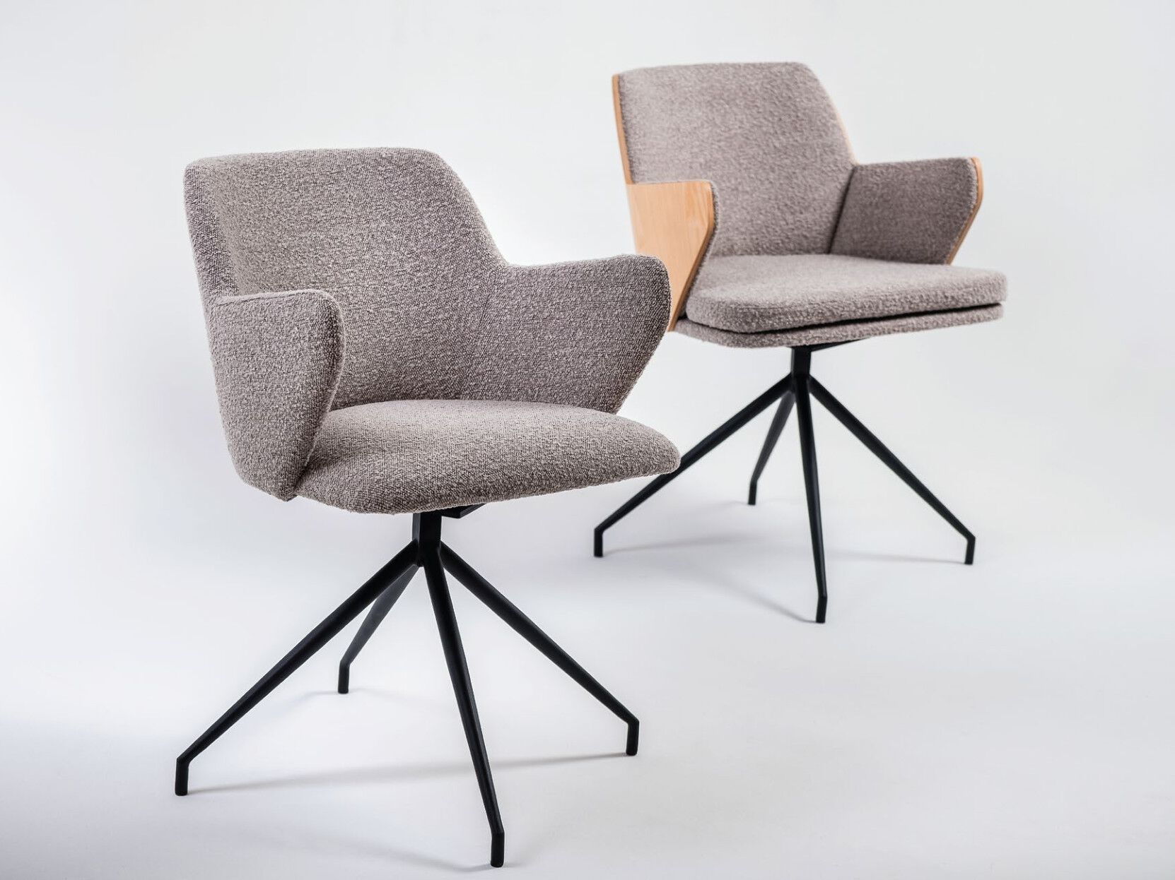 Тканевый поворотный стул с подлокотниками DIZA OXYQ ARCH-00067745