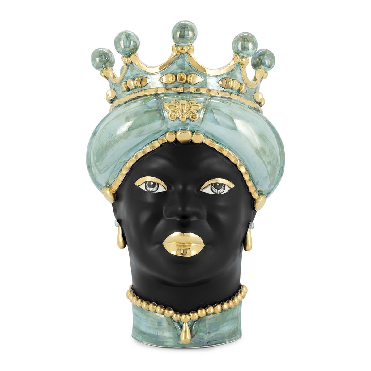 201074-85 ABHIKA ВАЗА MORO LADY MED. СС TURQUOISE  - Вид №2