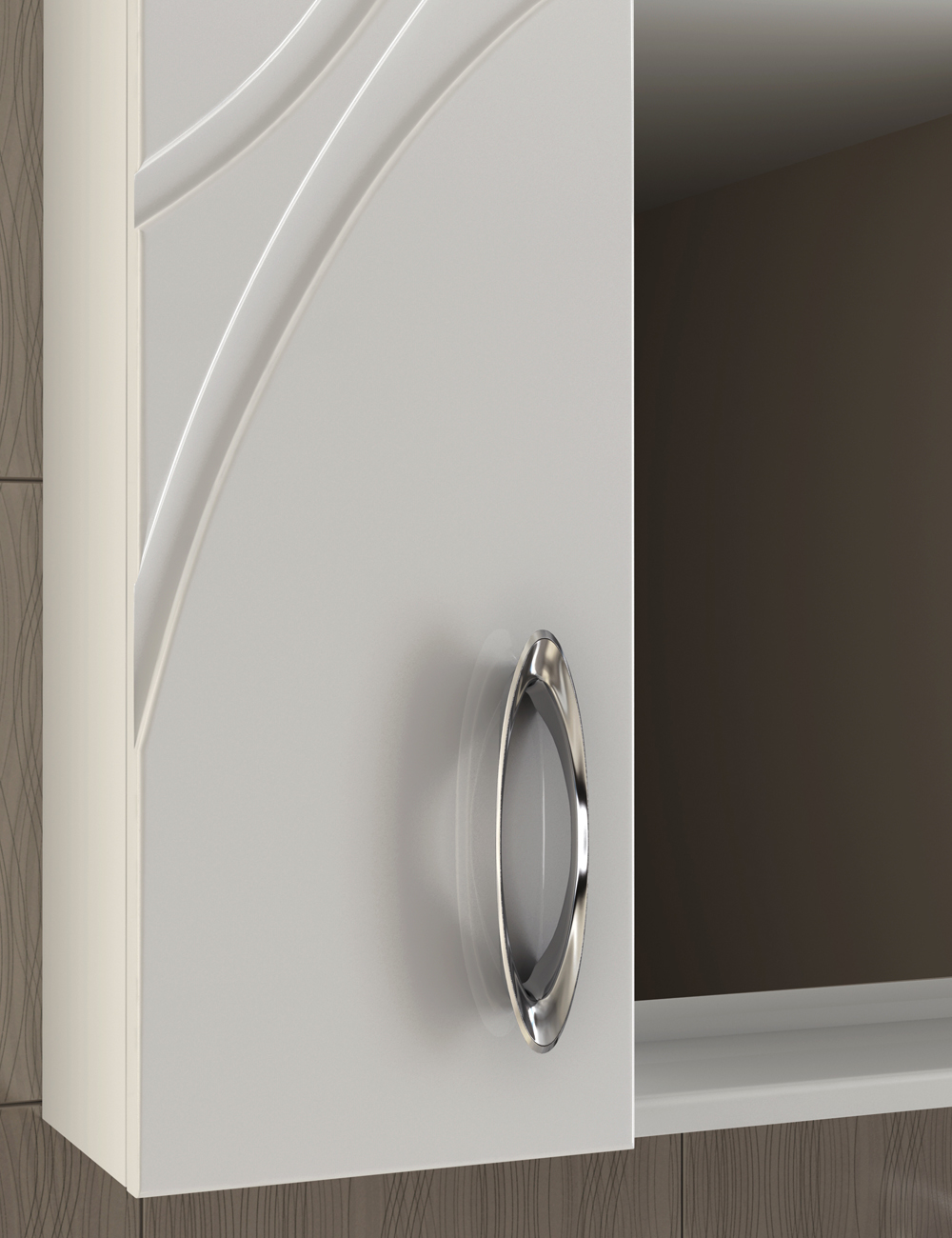 Зеркало Mirella 1000 со светильником1000⨉150⨉700 мм белый VIGO sun-id-664523 - Вид №2