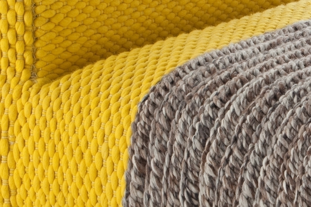 070840 Пуф модульный Plait Yellow GAN Mangas Space  - Вид №1