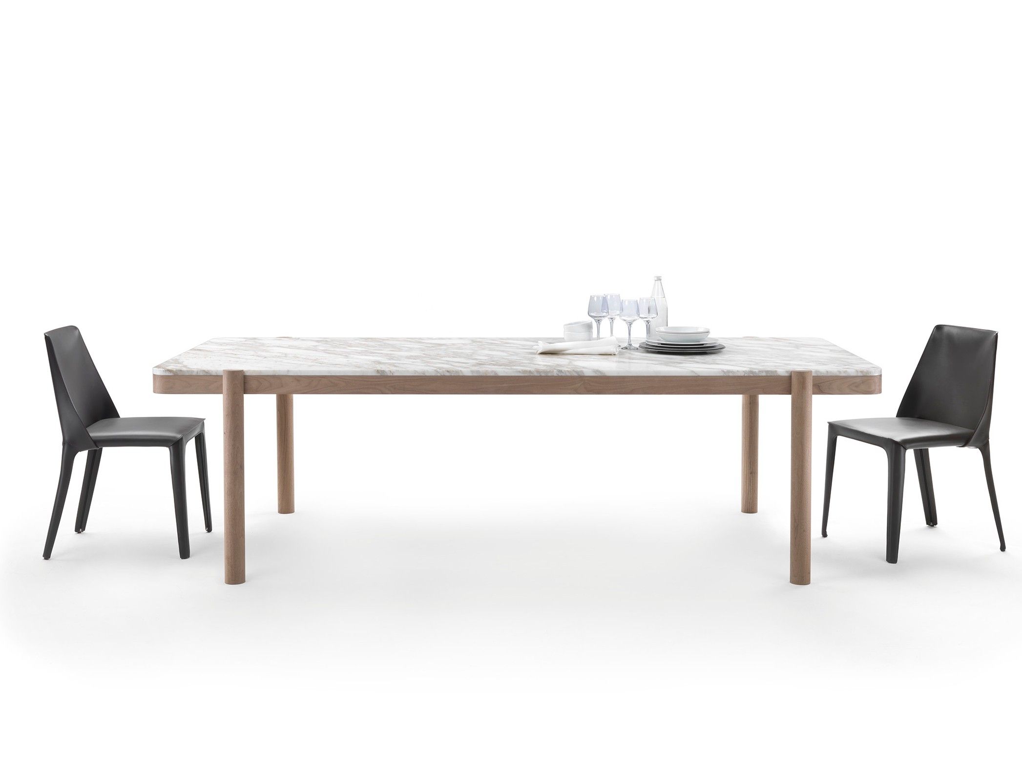 Деревянный прямоугольный стол с мраморной столешницей Flexform Gustav ARCH-00139139