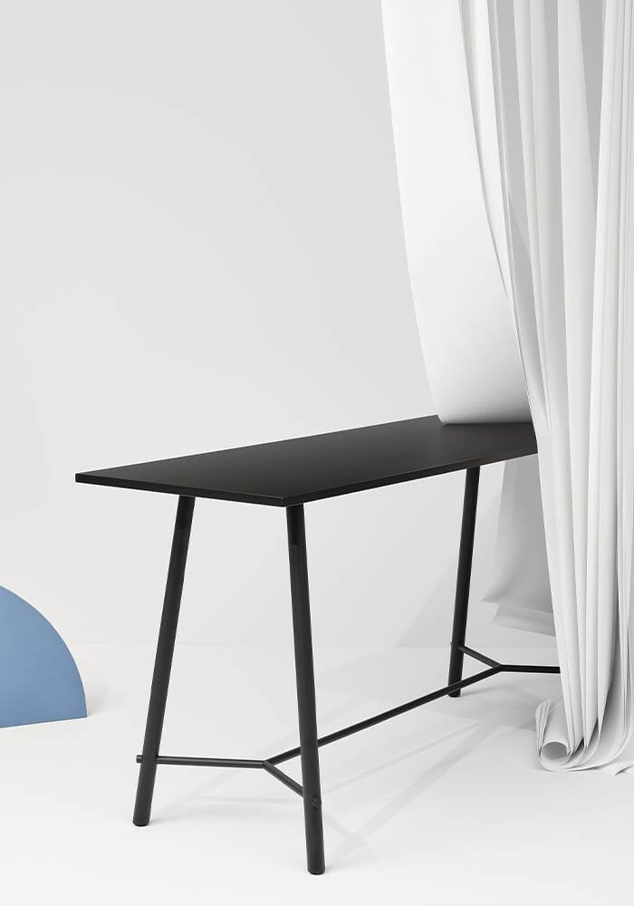 Высокий прямоугольный стол для совещаний из стали и дерева Infiniti RECORD MEETING ARCH-00121329 - Вид №1