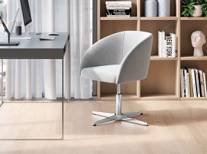 Стул с регулируемой высотой из ткани для залов ожидания