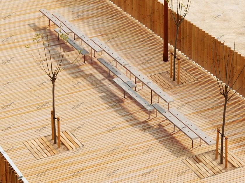 URBIDERMIS Скамья из сверхмощного полиэтилена без спинки sun-id-1491035