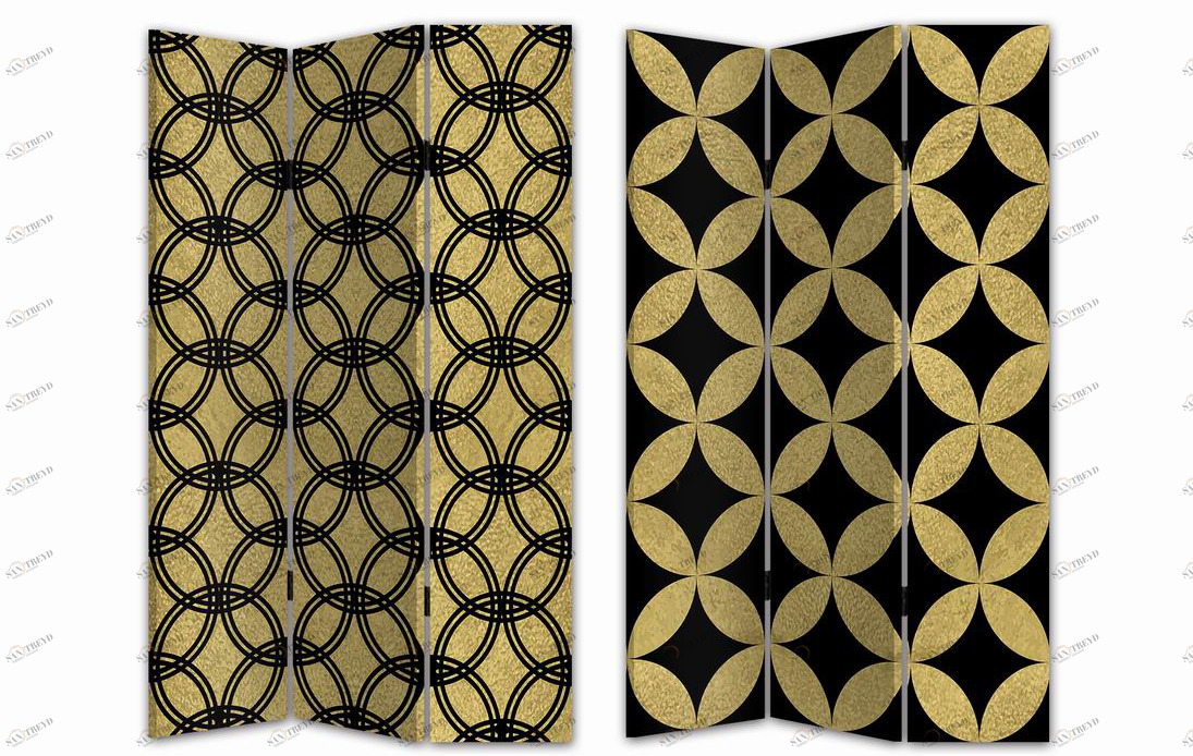 Ширма золотого и чёрного цвета TO4ROOMS  214109 Золотой;черный 