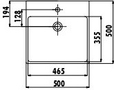 NX255-00CB00E-0000 Раковина NX255 мебельная (50*50 см) Creavit  - Вид №2