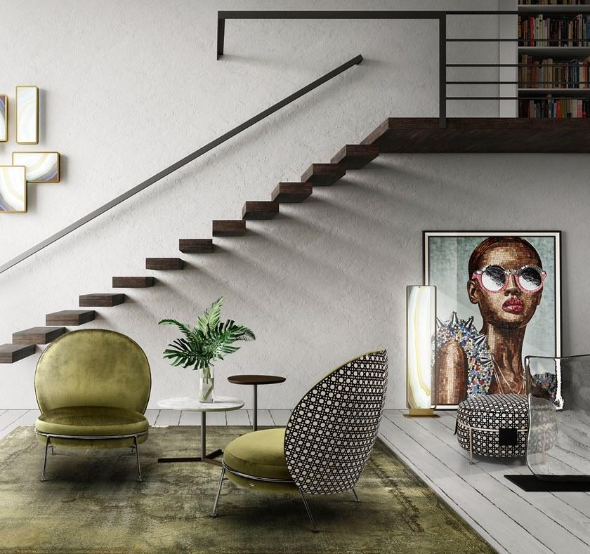 Sicis Круглый пуф из ткани Amaretto sun-id-1397923 - Вид №2