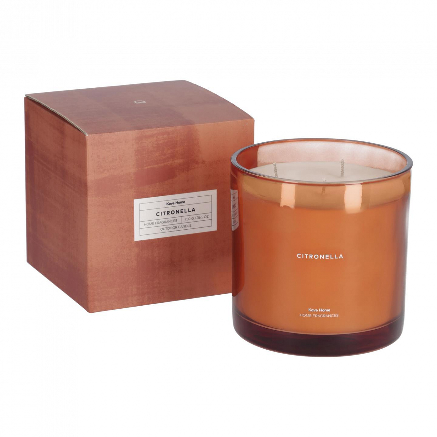 100882 Свеча ароматическая оранжевая 750 г La Forma Citronella 