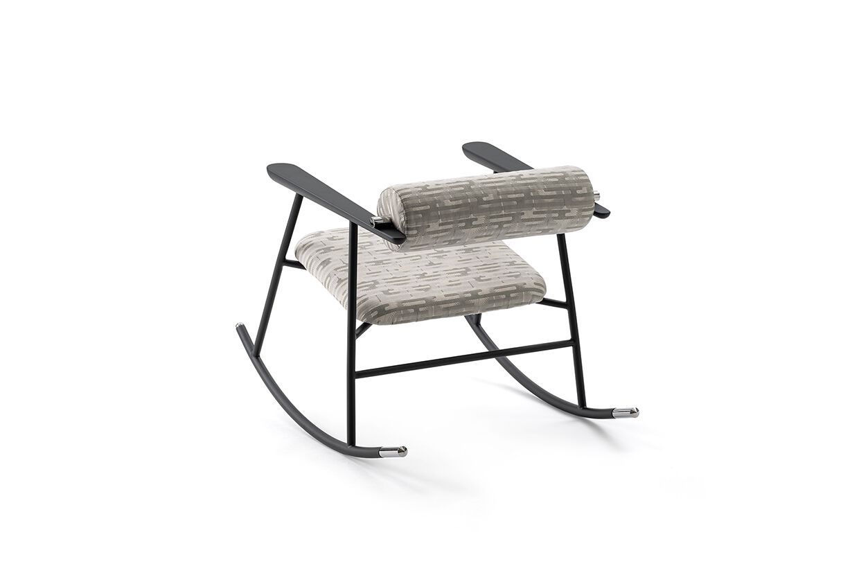 Кресло-качалка с кожаной обивкой Gallotti&Radice LOULOU ROCK ARCH-00053893 - Вид №11