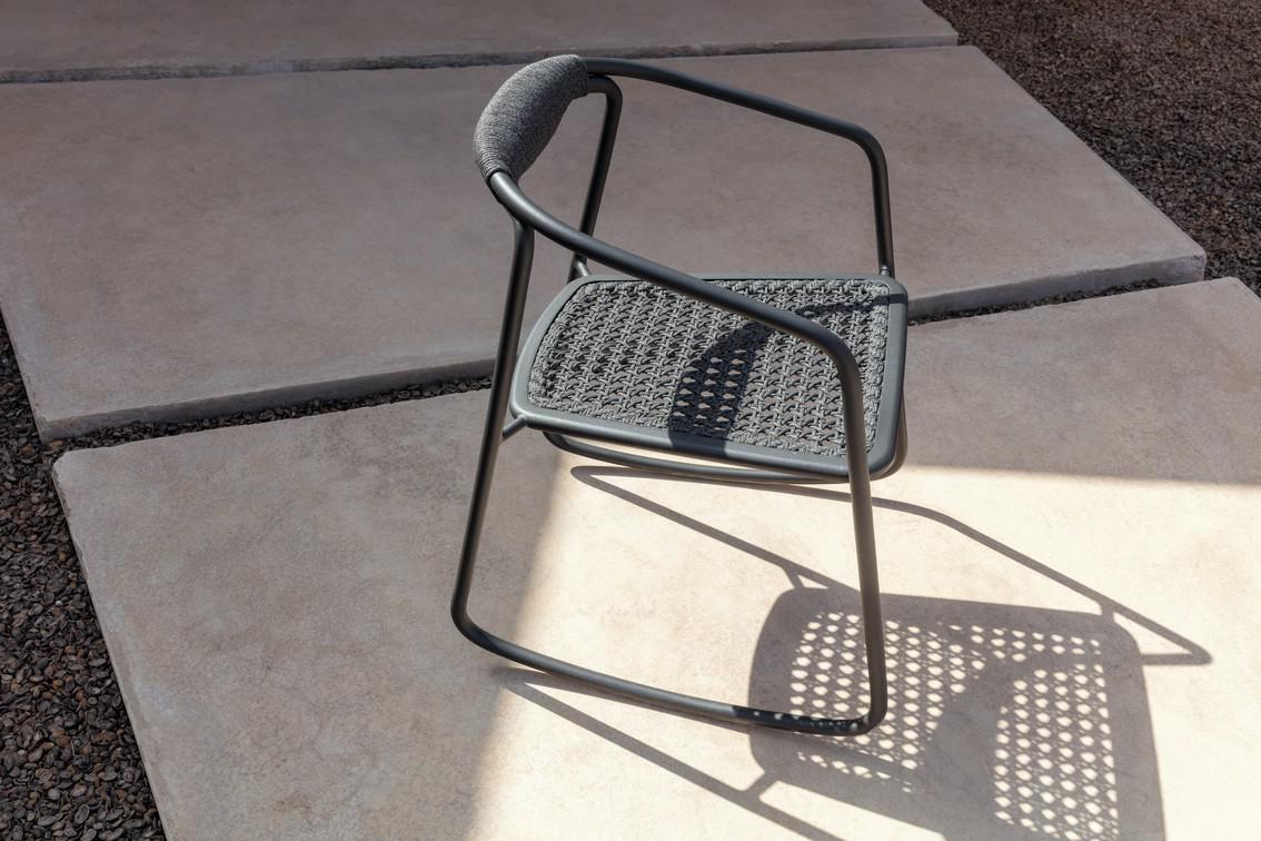 Кресло-качалка лавовая веревка 4,5мм антрацит Manutti Duo MNST40 - Вид №4