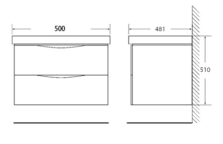 Мебель для ванной BelBagno FLY-500-2C-SO-BO-P - Вид №2