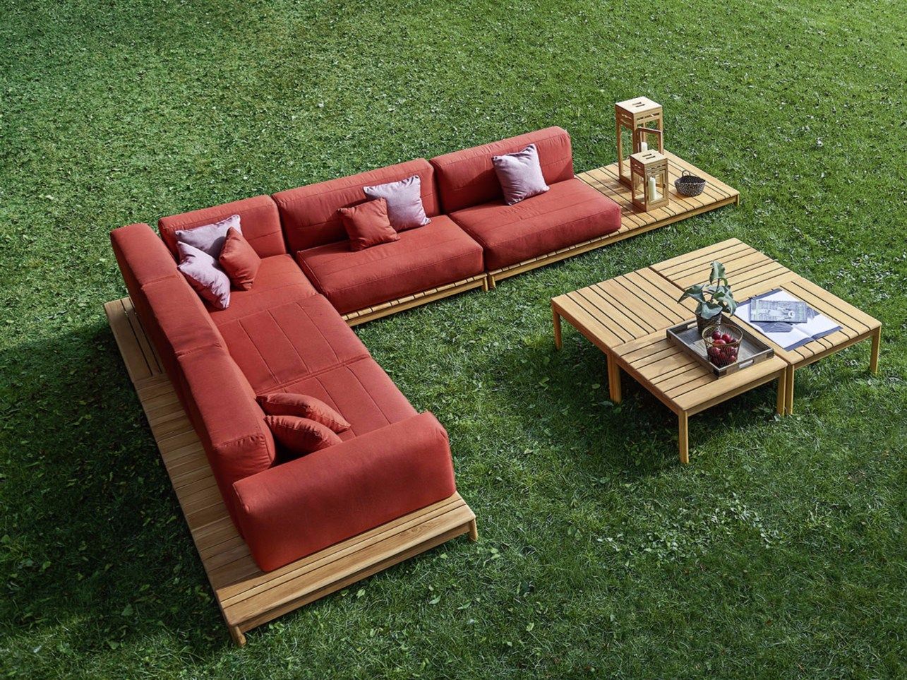 Угловой садовый диван из ткани Varaschin Barcode ARCH-00091023