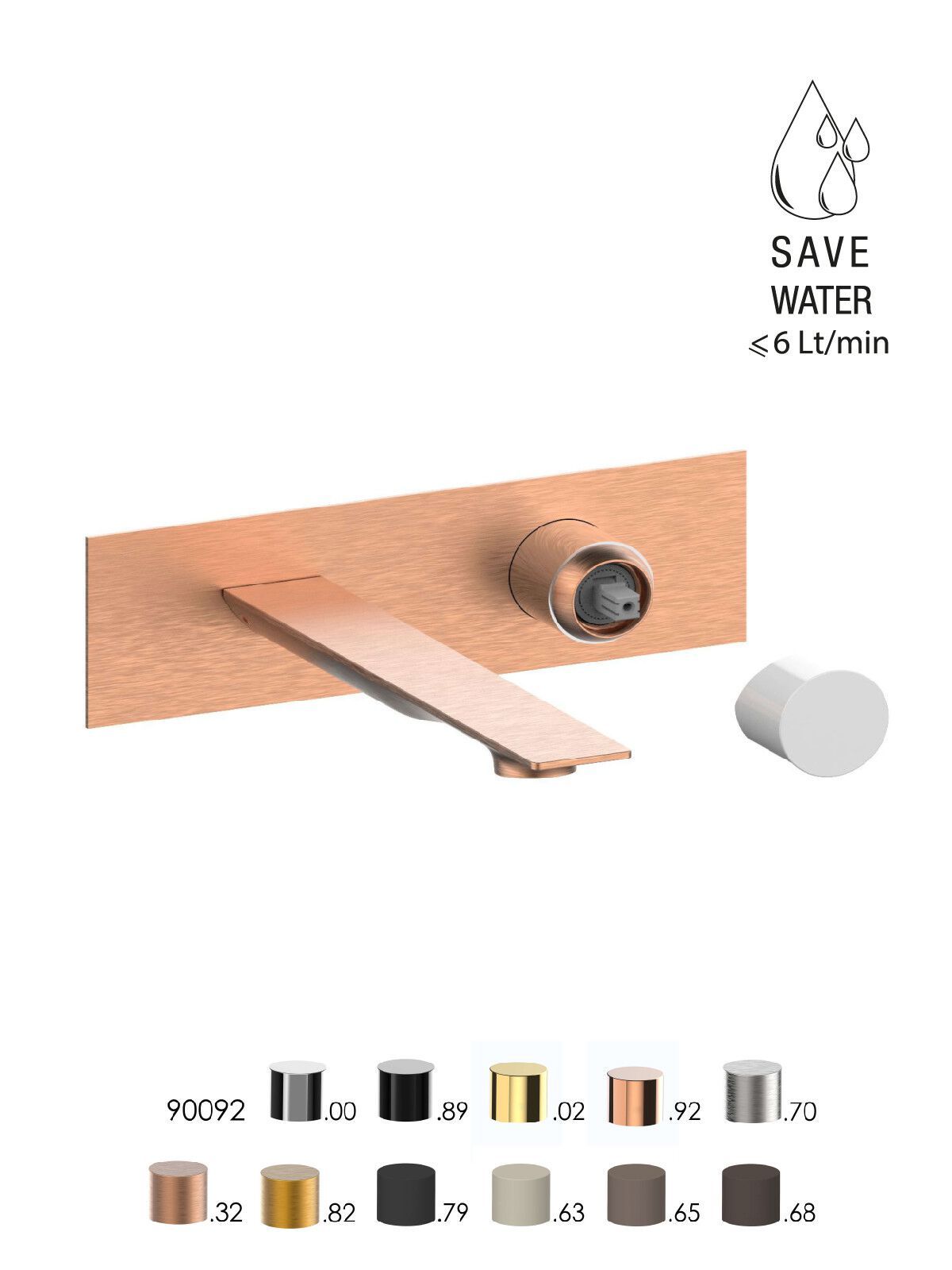 Однорычажный настенный смеситель для раковины без слива Rubinetterie Frattini Narciso S ARCH-00045233 - Вид №1