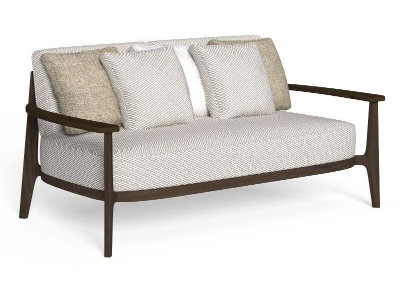 2-местный садовый диван из ткани и розового дерева Talenti Ever ARCH-00128152