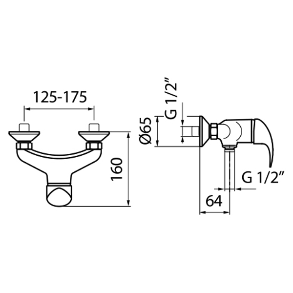 SX870102015 Смеситель для душа Webert Sax - Вид №1