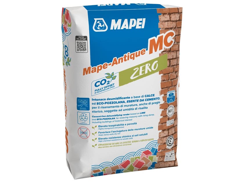 Раствор для макропористой осушающей штукатурки MAPEI осушение кладки связующими веществами и растворами для штукатурки ARCH-00041358