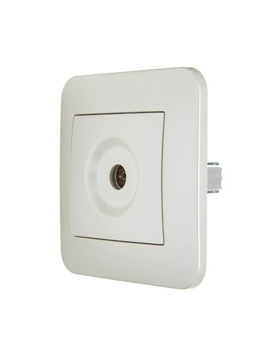 ASTI Розетка ТВ проходная жемчужно-белый перламутр LEZARD 7081-3030-129 - Вид №3