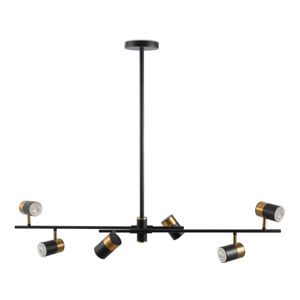 Подвесной светильник Freya Enzo - стильная черная люстра на планке 88241773 STLM-0922078