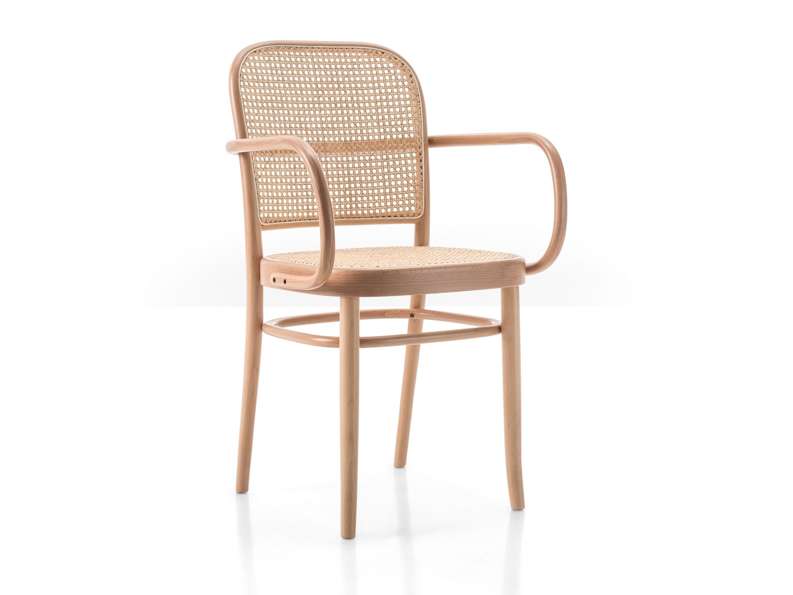 Венский стул из бука и соломы с подлокотниками Wiener GTV Design № 811 ARCH-00126440