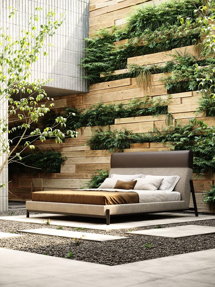 Domkapa Двуспальная кровать из ткани с мягким изголовьем sun-id-1364028 - Вид №5