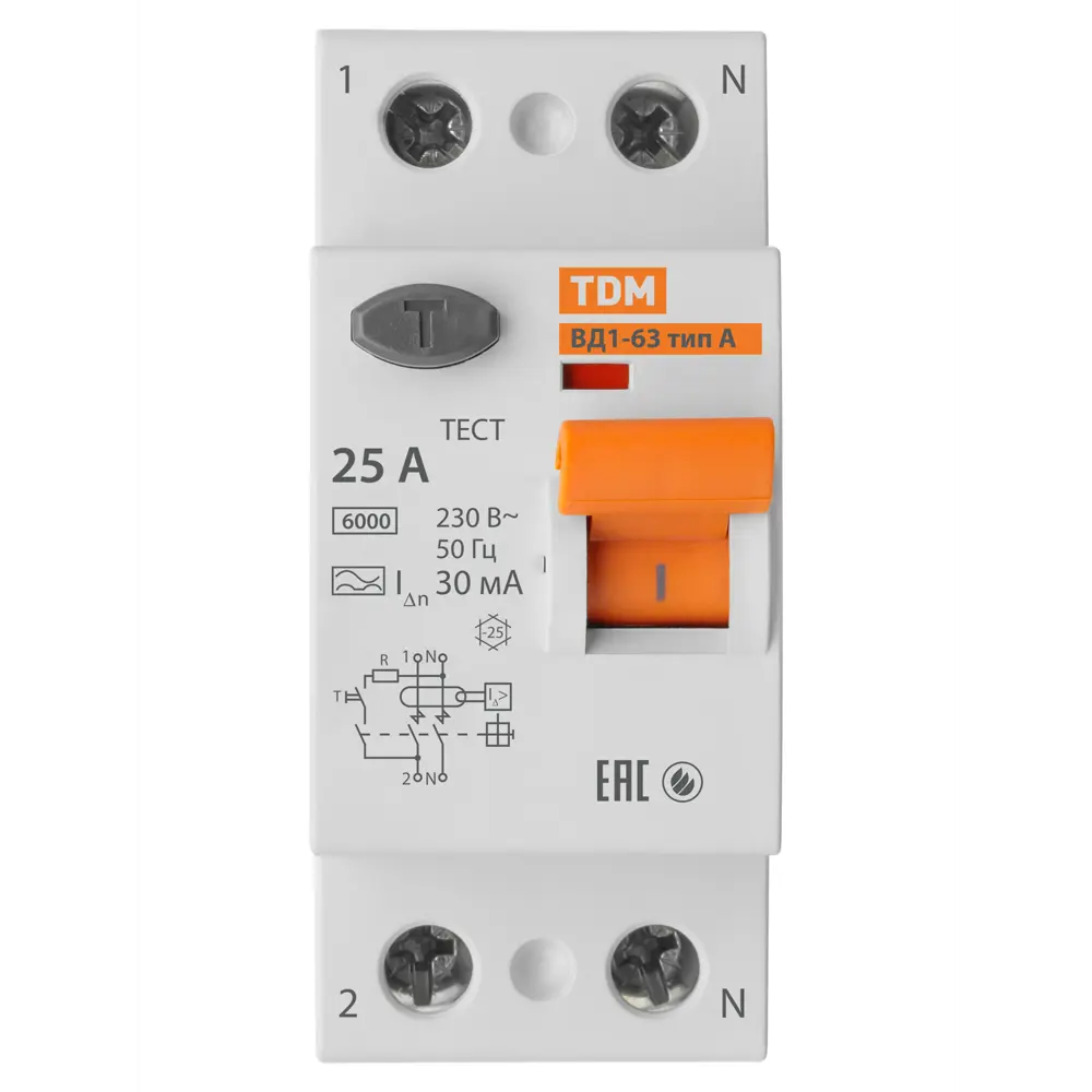 УЗО TDM Electric ВД1-63 — защита от токов утечки для дома и офиса 89347152 STLM-1103363 - Вид №1