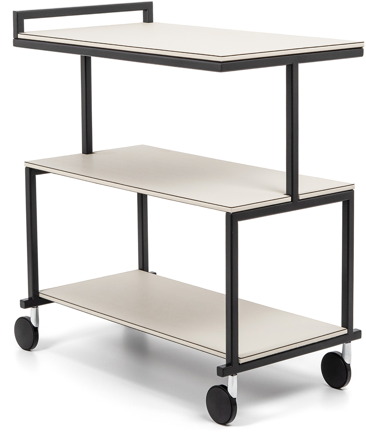 Сервировочная Тележка Albert - 70X40XH81 см / тканая кожа_черный