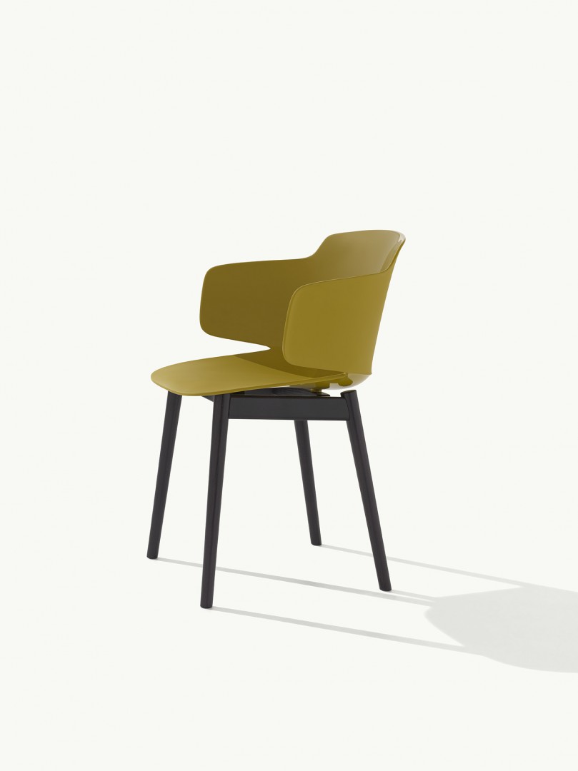 Classy 1096 Кресло с каркасом из ясеня, 4 ножки. Полипропиленовая оболочка. Et al. Classy - Вид №4