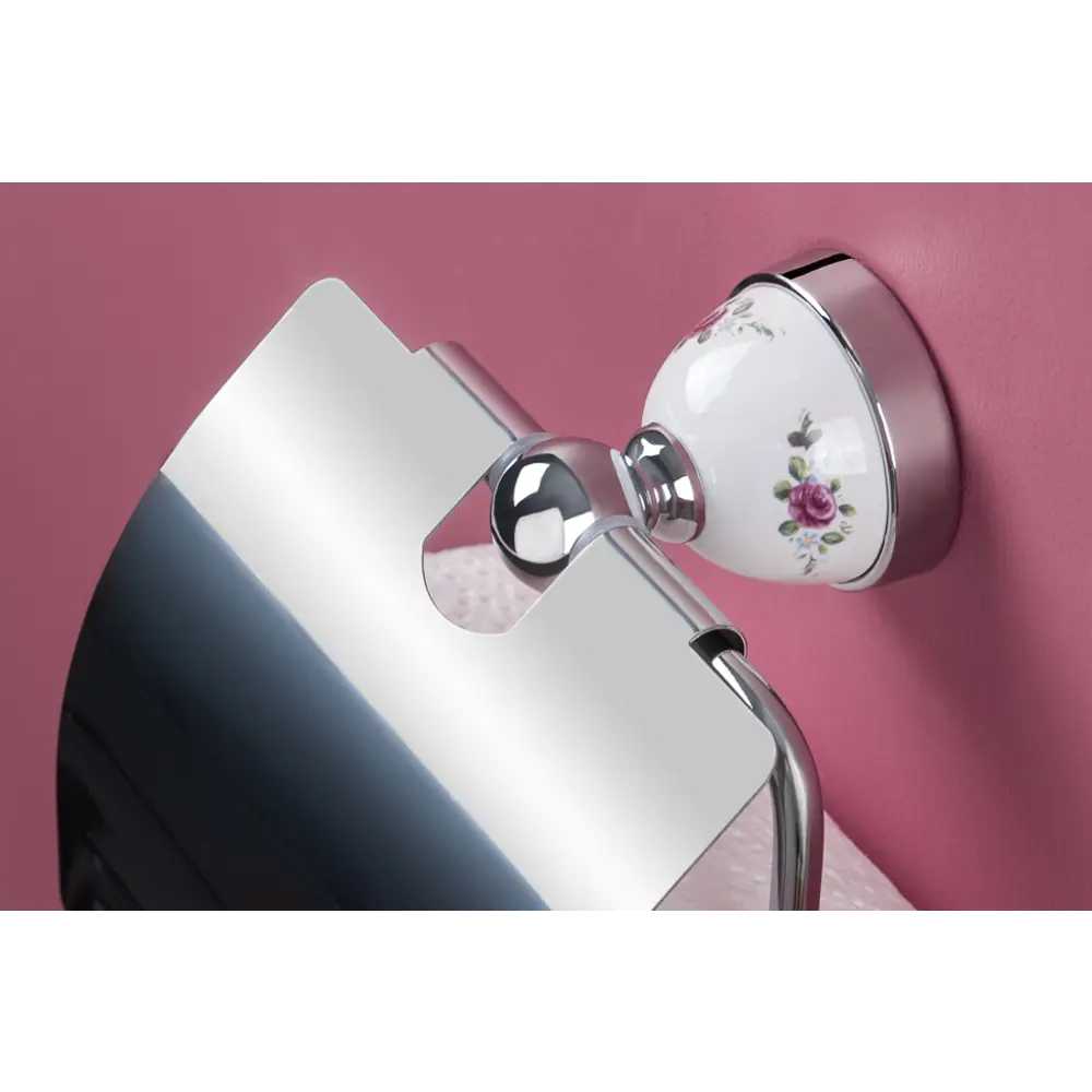 Держатель для туалетной бумаги «Rose» с крышкой цвет хром Santreyd STLM-2012666 - Вид №2
