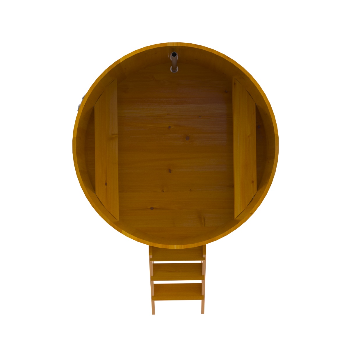 2233 Купель круглая из лиственницы Рустик d=1,50х1,2 натуральная Alyarus  - Вид №5