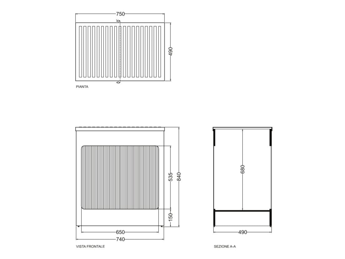 Шкаф для белья из АБС-пластика с дверцами на открытом воздухе COLAVENE Лавакрил ARCH-00015149 - Вид №13