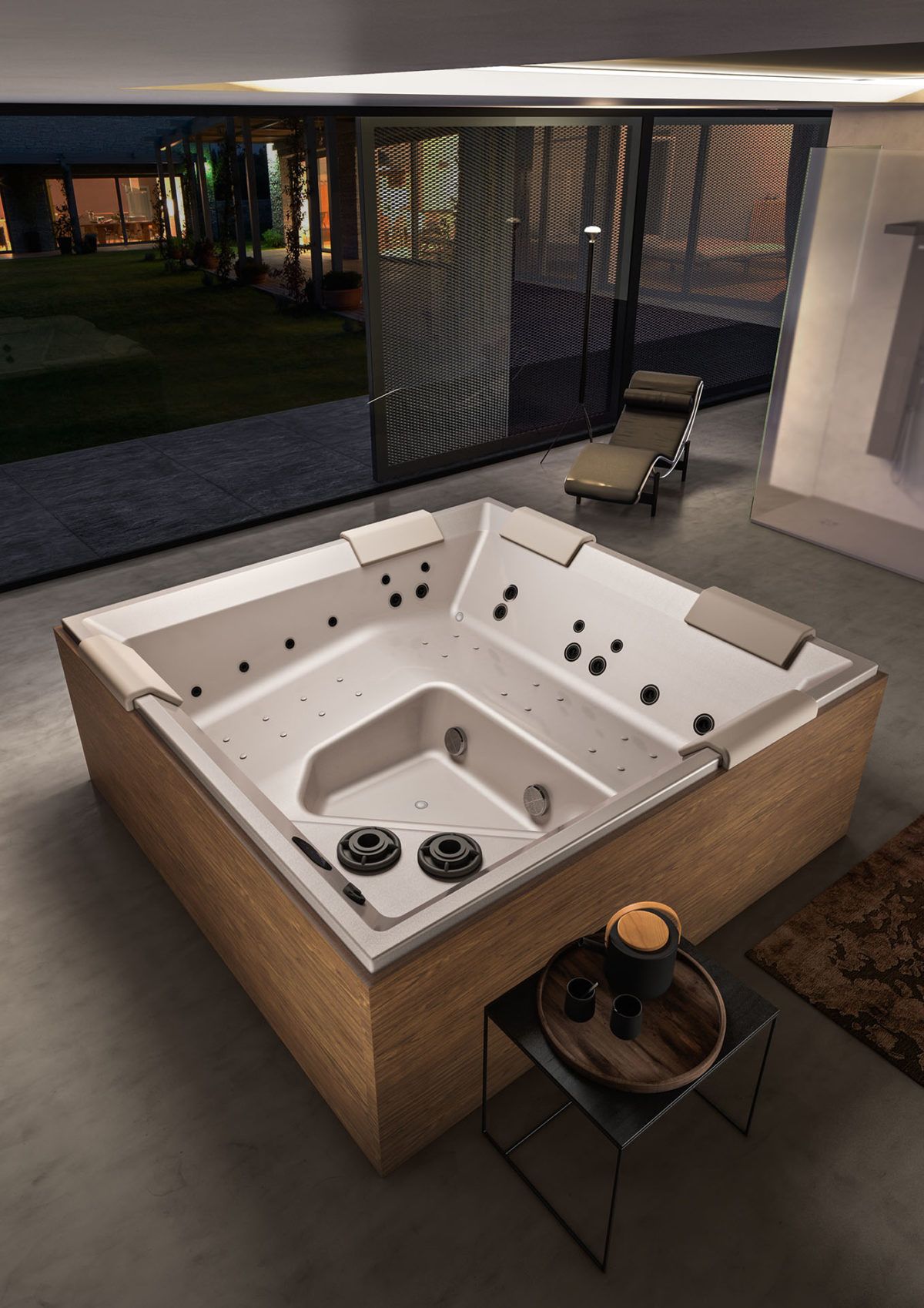 Квадратный мини-бассейн с джакузи на 5 мест Albatros THEA ARCH-00053381 - Вид №2