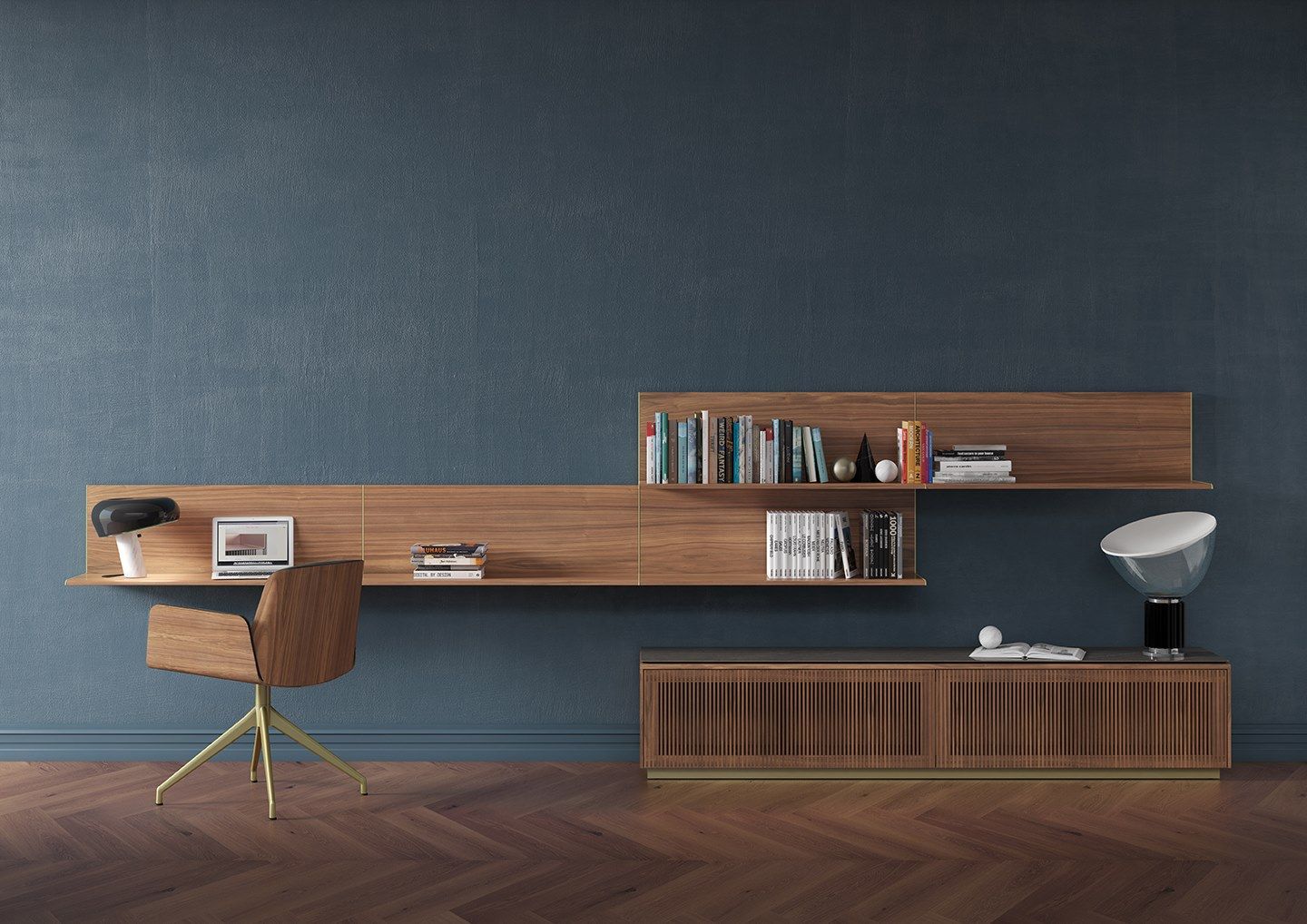 Деревянный шкаф для телевизора с откидными дверцами Punt Мальме ARCH-00024058 - Вид №1