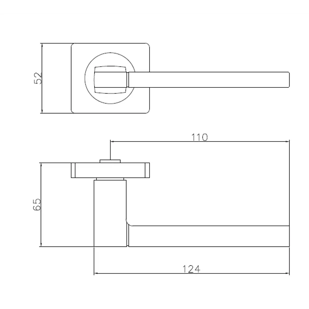 Дверные ручки Edson P15Q3 графит на декоративной розетке 85166721 STLM-0059301 - Вид №3