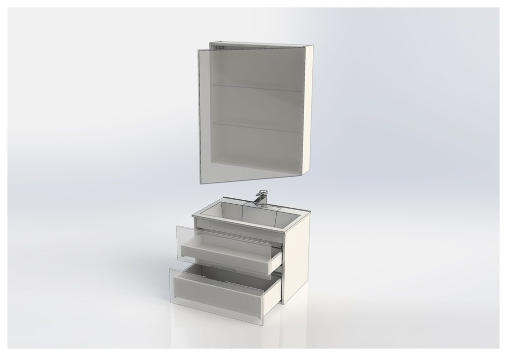 Мебель для ванной Aquanet Алвита 70 белый 00184620 - Вид №7