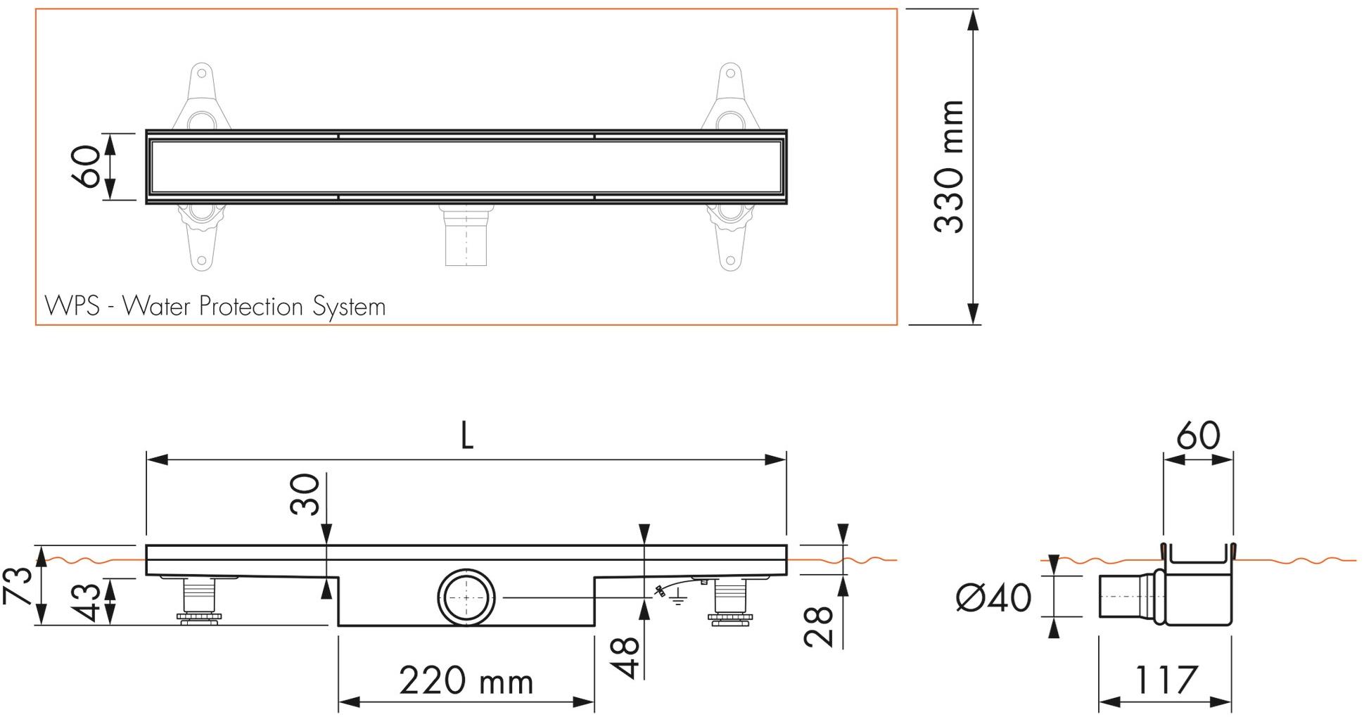ESS Easy Drain Трап для душа из нержавеющей стали Compact sun-id-1364980 - Вид №2