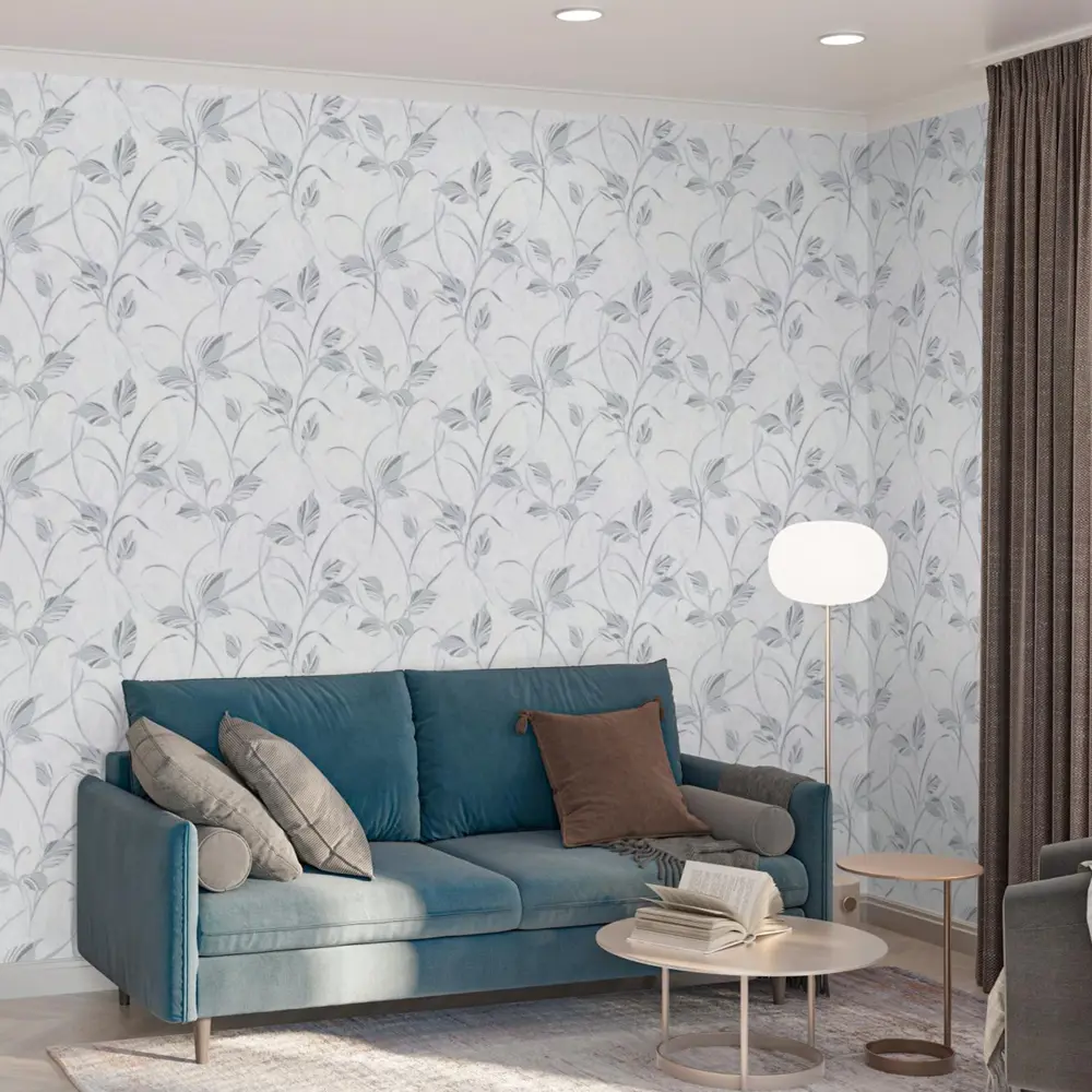 Обои флизелиновые Palitra Home Pro-Fleur серые 1.06 м HC31221-14A Protect-fleur STLM-2036540 - Вид №4