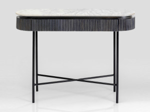 Мраморная овальная консоль с ящиками