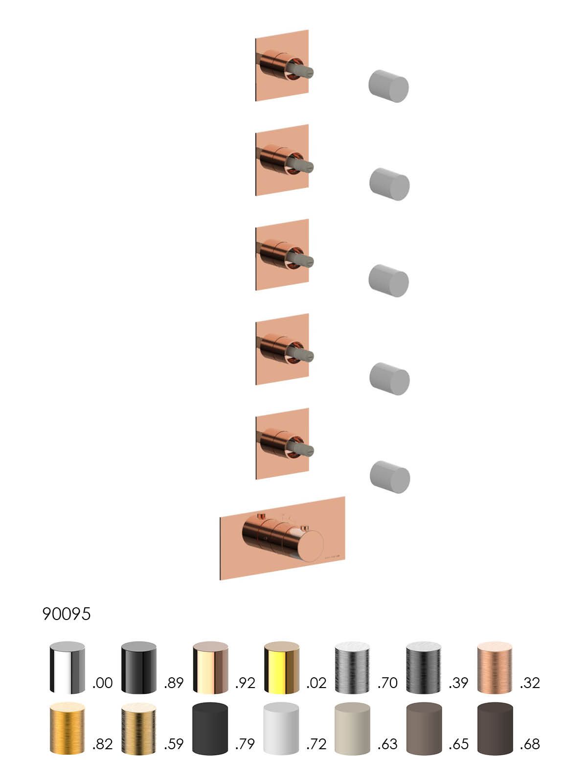 Термостатический смеситель для душа с 6 отверстиями Rubinetterie Frattini отдельная эстетика ARCH-00121846 - Вид №9
