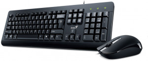 31330001415 Клавиатура + мышь combo km-160 wired keyboard and mouse combo. spill-resistant keyboard (kb-115) and a race-design styling optical mouse (dx-160) Genius