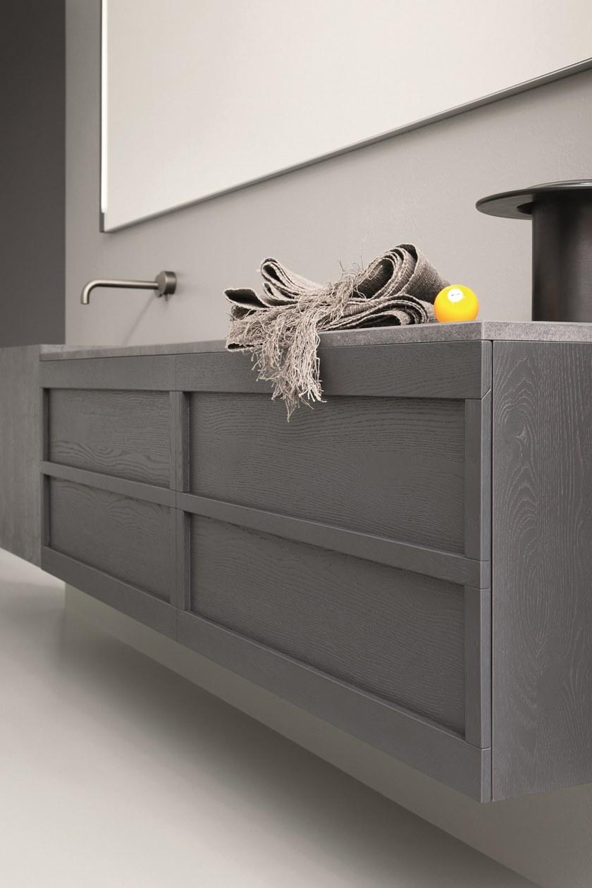 NOVELLO Настенная тумба под умывальник из ламината с зеркалом Craft 2.0 sun-id-1383910 - Вид №5