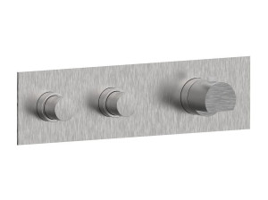 Нержавеющая сталь термостатический встраиваемый смеситель для душа с 3 отверстиями