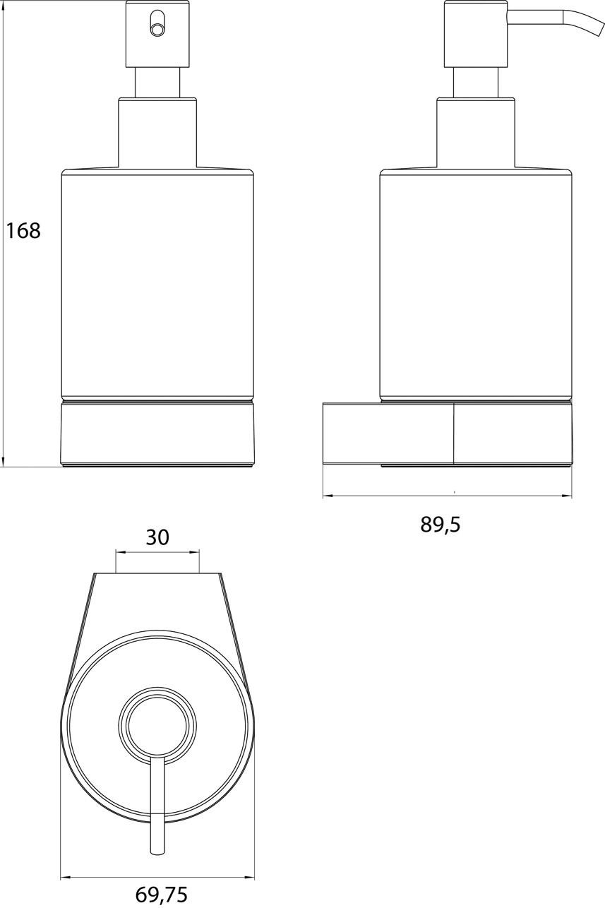Emco Bad Настенный дозатор мыла Flow 2721 001 00 - Вид №4