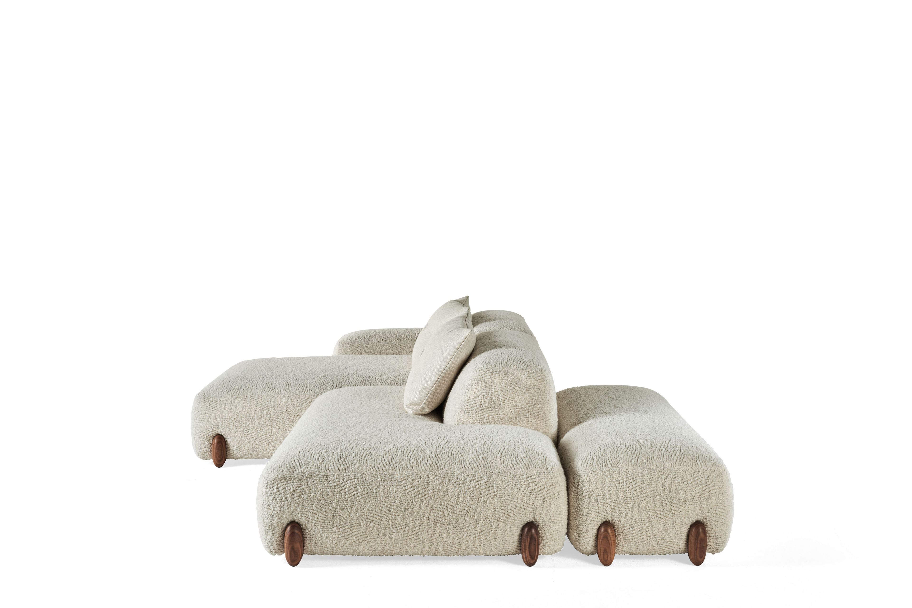 Тканевый диван с полуостровом Gianfranco Ferré Home KAUNAS ARCH-00018939 - Вид №1