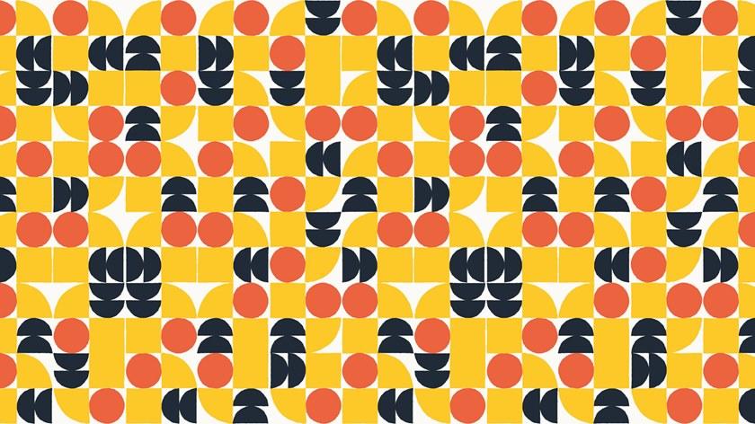 Baboon Моющиеся геометрические виниловые обои Pattern sun-id-1366007 - Вид №5