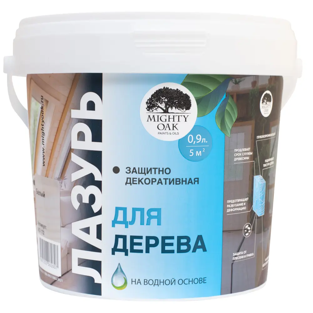 MIGHTY OAK Лазурь для дерева белая - защита и декор древесины 83742279 STLM-0044222 - Вид №1