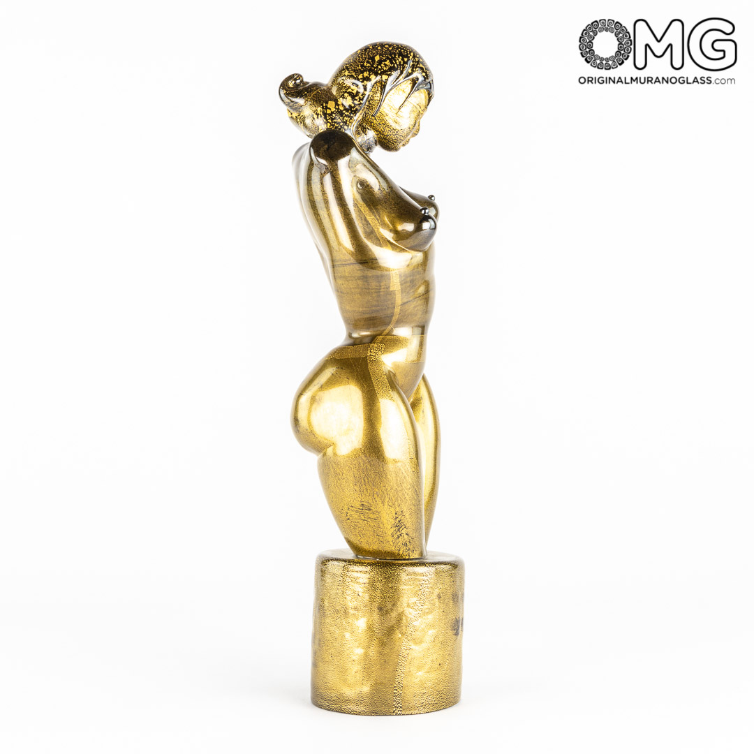 3526 ORIGINALMURANOGLASS Скульптура Женщина - Пино Синьоретто - муранское стекло OMG 7 см  - Вид №1