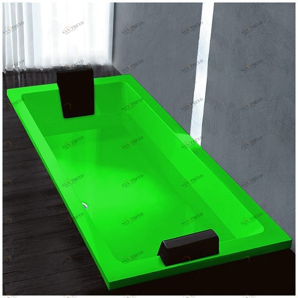 Ванна Gruppo treesse Quadra 199 V0730-SX-ZE зелёная прямоугольная встроенная левая VINV0730SXZE