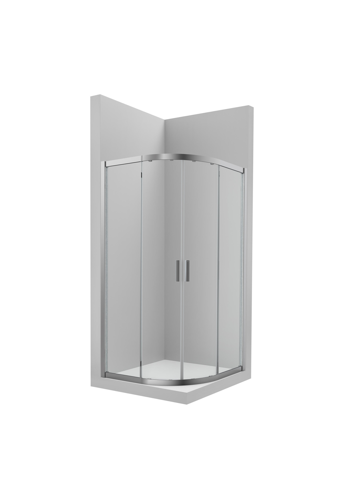 AM16609012M MR - Угловой душ с 2 раздвижными створками + 2 стационарными ROCA Ura 