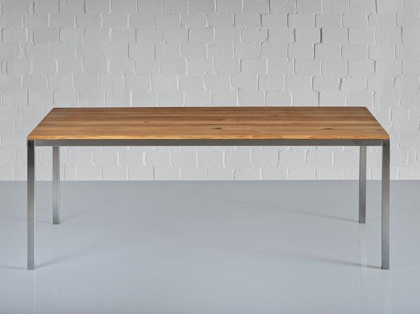 Vitamin Design Стол из нержавеющей стали и дерева sun-id-1469274 - Вид №1